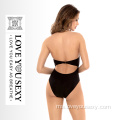 Swimsuit One Piece Backless Seksi Hitam